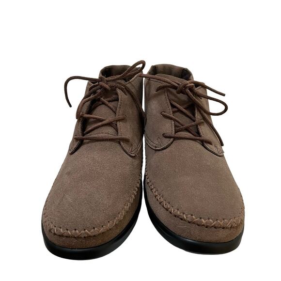 SAS Womens Kich Leather Suede Lace‎ Up Ankle Boots Size 9.5 EXTRA WIDE Comfort - Picture 6 of 10